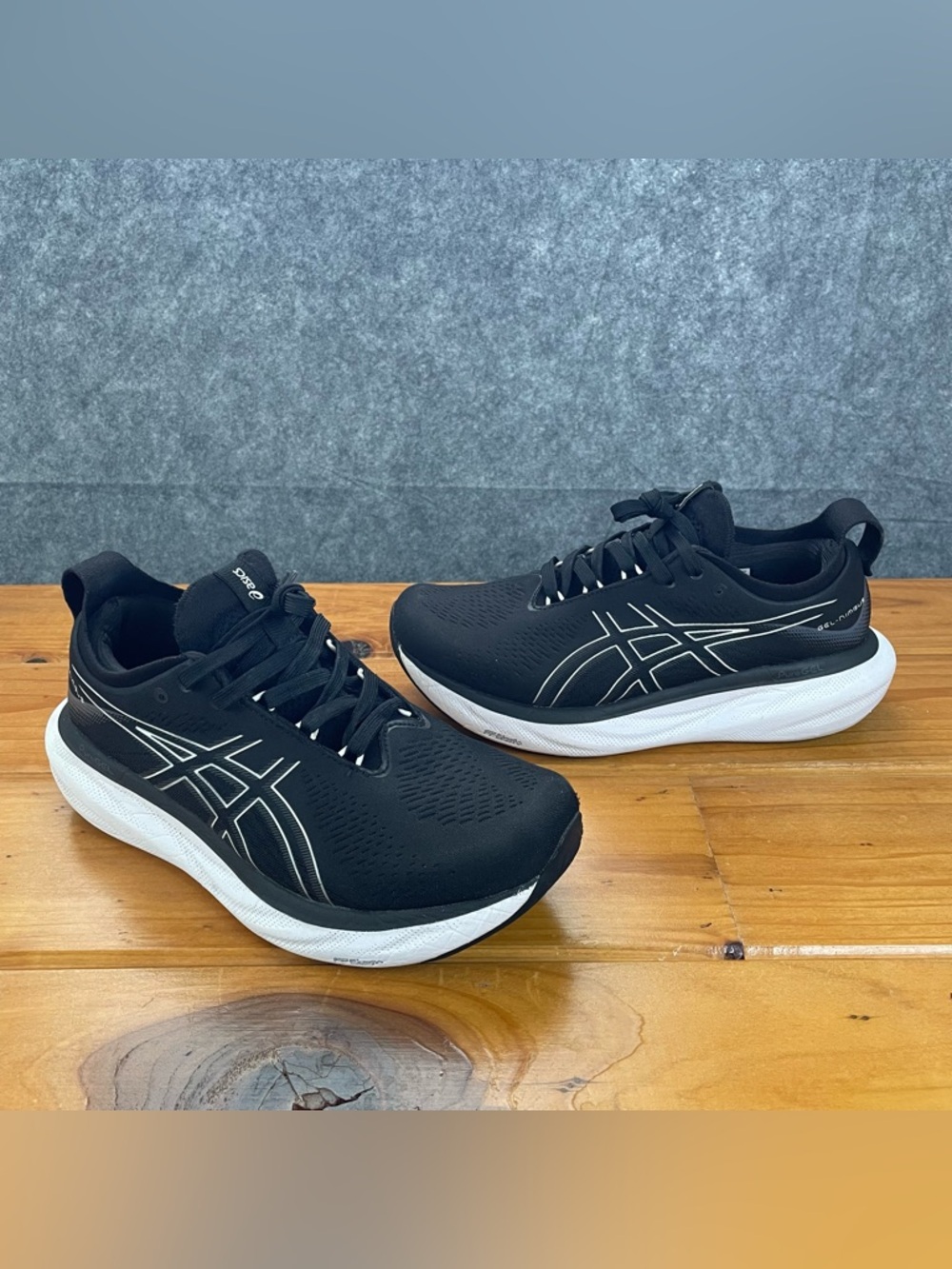 ASICS Gel Nimbus 25 Mens Size 8.5 4E Extra Wide Running Shoes 1011B618 Black